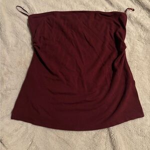 Burgundy Strapless tube top